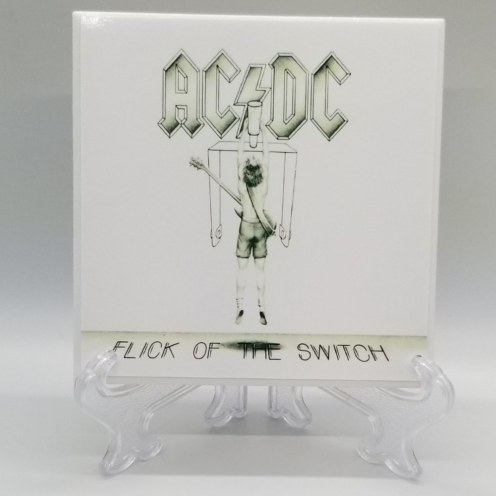 Custom Ceramic Coaster AC/DC (Stand included)